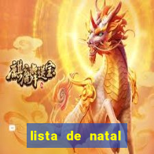 lista de natal para imprimir